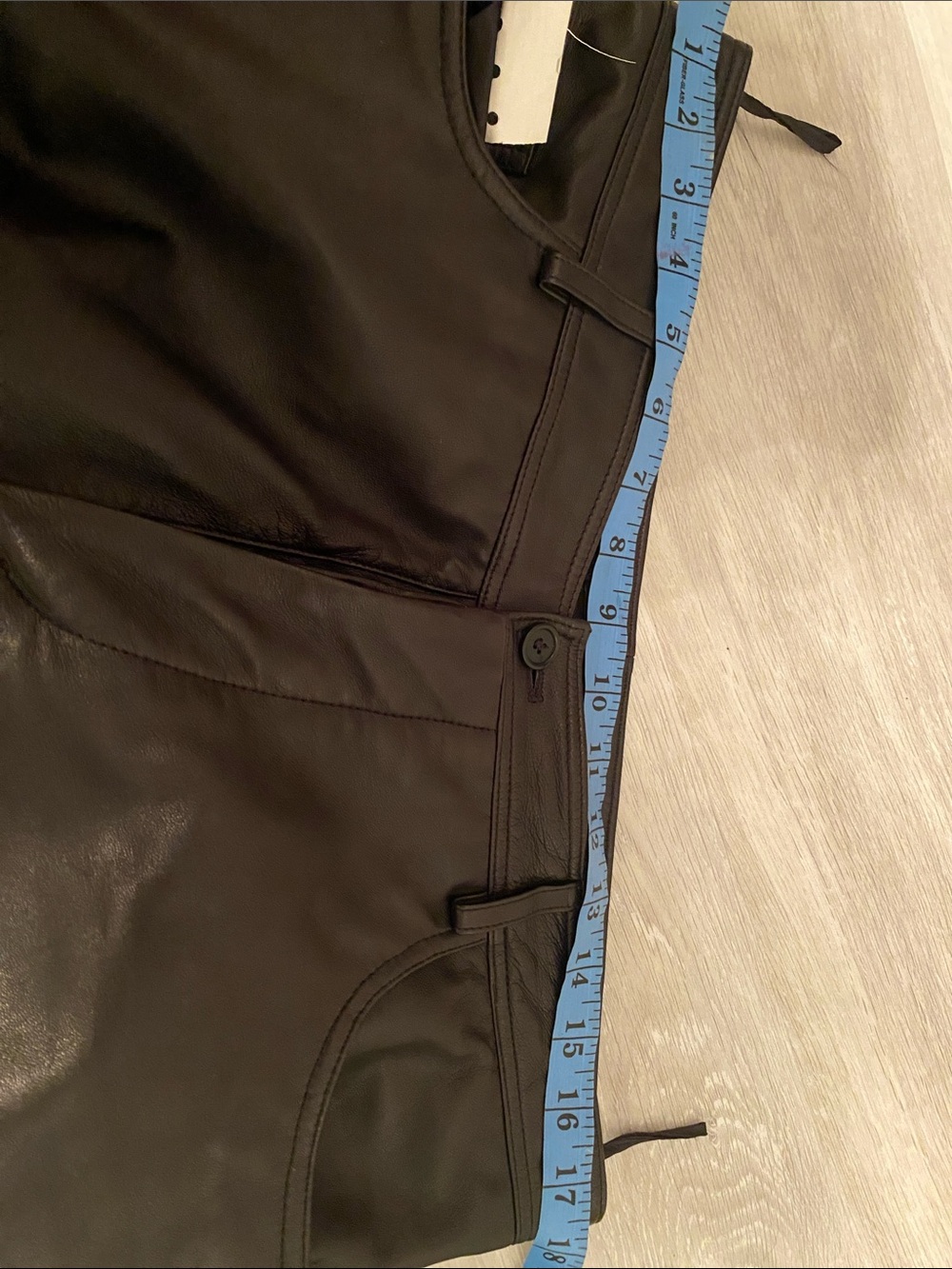 Helmut Lang leather genuine Black Straight Leg Pants size 10 waist 36 in - Picture 9 of 9